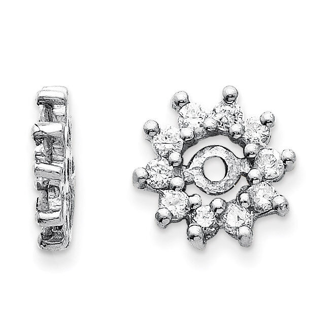 Earring Jacket 14k White Gold AAA Quality Diamond XJ3WAAA