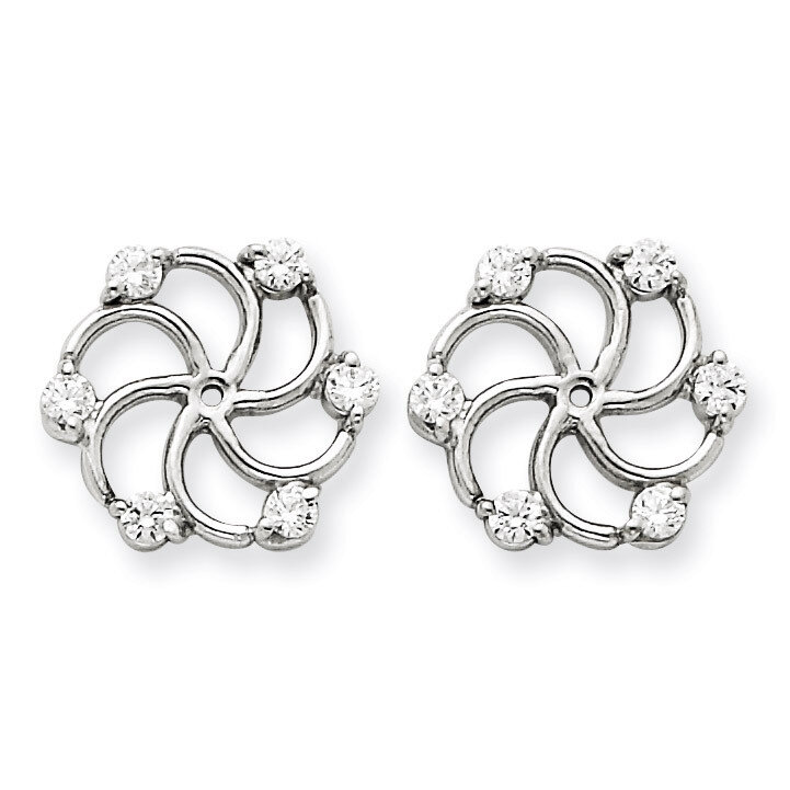 Diamond Earring Jacket Mountings 14k White Gold XJ47W, MPN: XJ47W, 191101106095