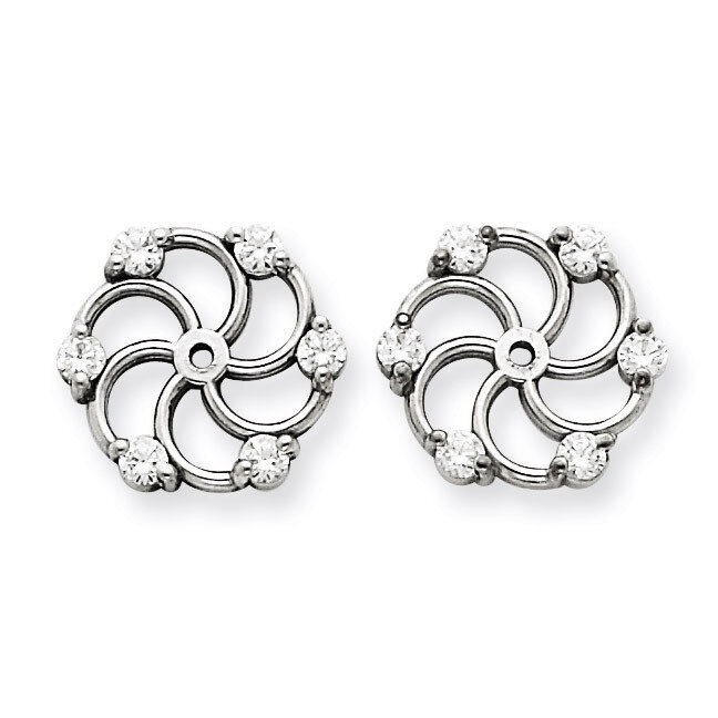 Diamond Earring Jacket Mountings 14k White Gold XJ5W, MPN: XJ5W, 883957445885