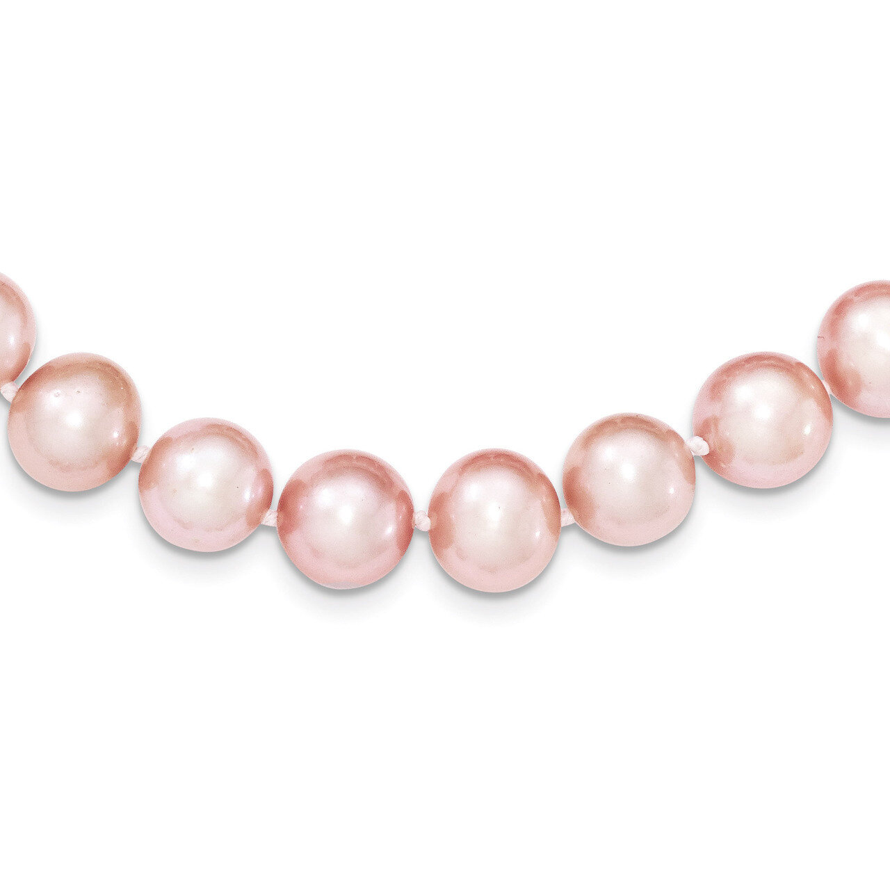 9-10mm Pink Cultured Pearl Necklace Sterling Silver QH4761-16