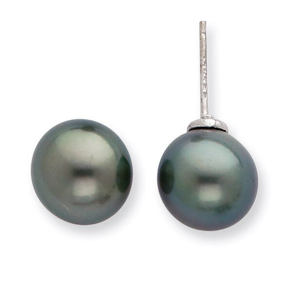 9-10mm Saltwater Cultured Tahitian Pearl Earrings 14k White Gold XF327E, MPN: XF327E, 883957499406