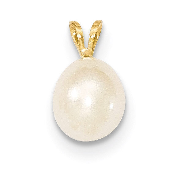 8-9mm Egg Cultured Rice Pearl Pendant 14k Gold XF376, MPN: XF376, 191101536953