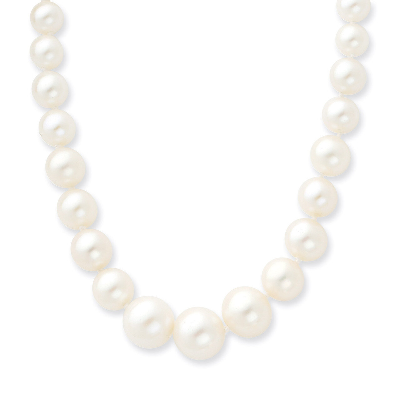4-9mm Graduated White Cultured Pearl Necklace 14k Gold XF407-18