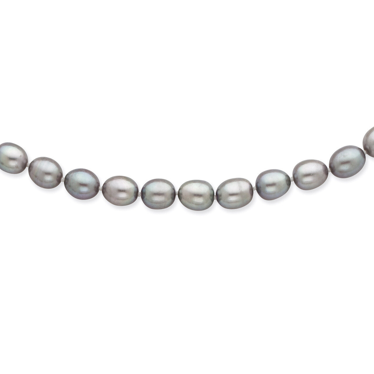 8-9mm Grey Cultured Pearl Necklace 14k White Gold XF415-24, MPN: XF415-24, 883957858807