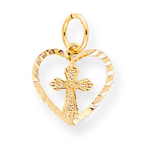 Cross Charm 10k Gold 10C76, MPN: 10C76, 886774084985