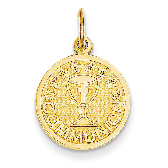 Satin &amp; Polished Communion Charm 14k Gold C1448, MPN: C1448, 883957246901