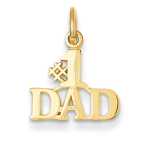#1 Dad Charm 14k Gold C392