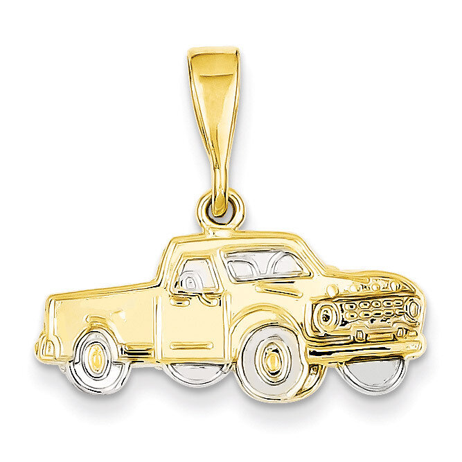Pick-up Truck Pendant 14k Gold &amp; Rhodium CG28, MPN: CG28, 883957861678