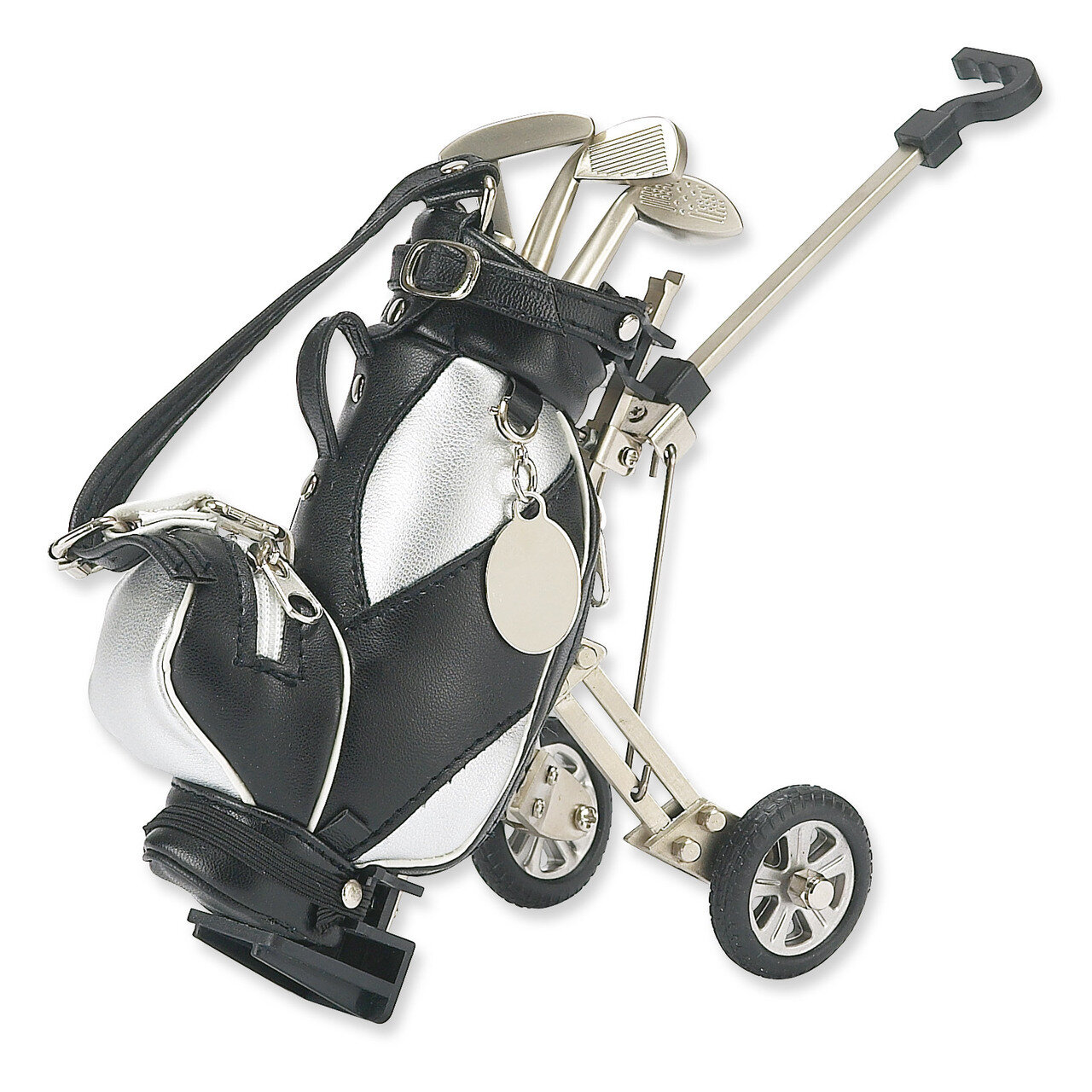 Black Silver Fabric Golf Cart Pen Holder with 3 Pens GM4217
