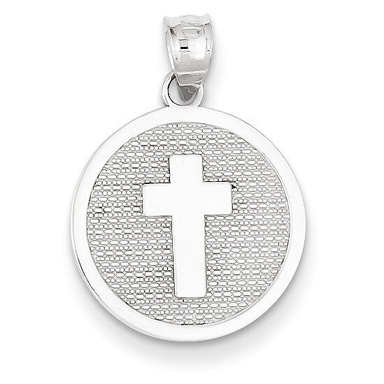 Reversible Cross &amp; 1st Holy Communion Charm 14k White Gold K5086, MPN: K5086, 883957457406