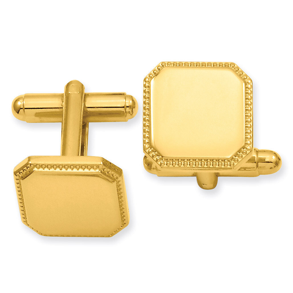 Square Beaded Cufflinks Gold-plated KW606, MPN: KW606,
