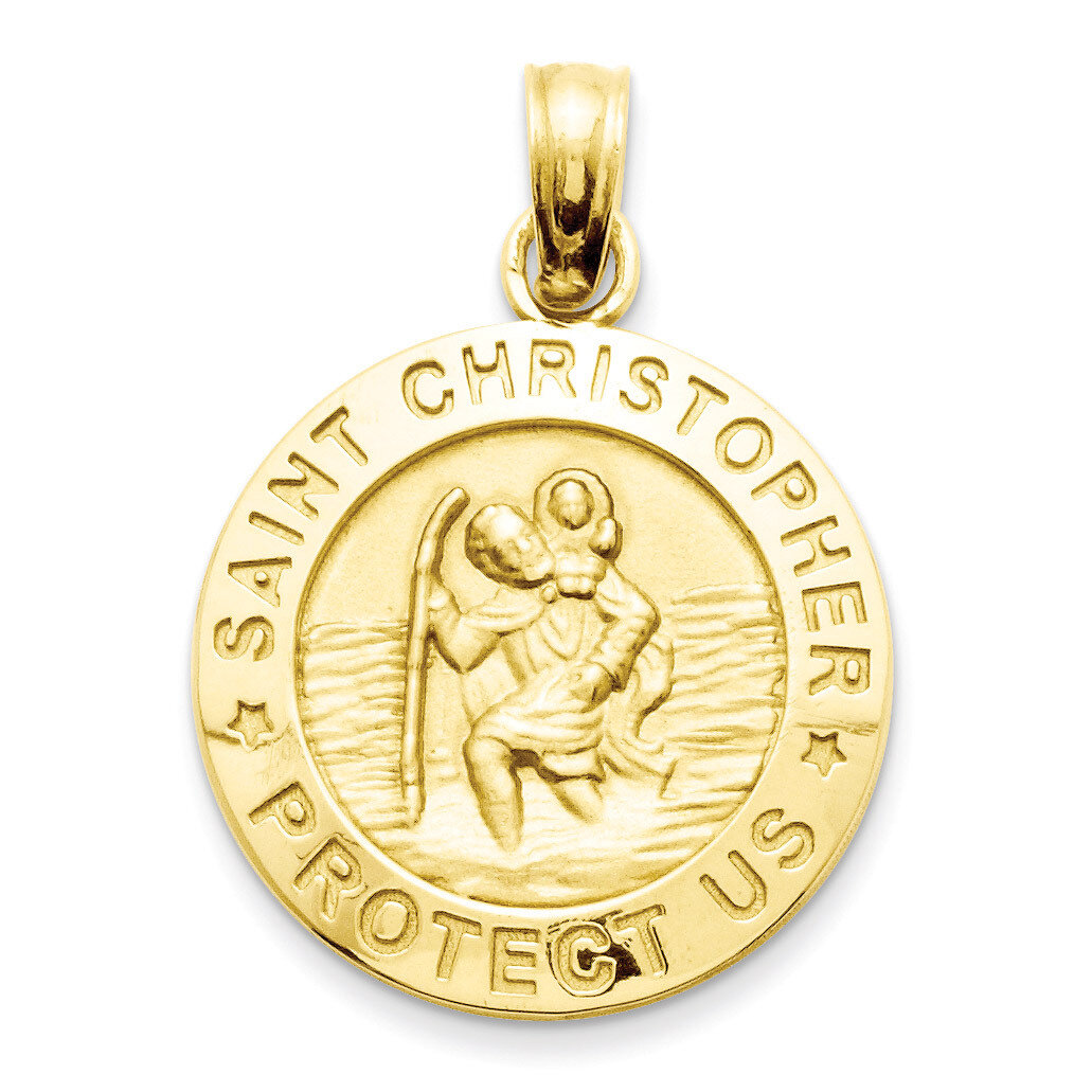 Saint Christopher Medal Charm 14k Gold M1454