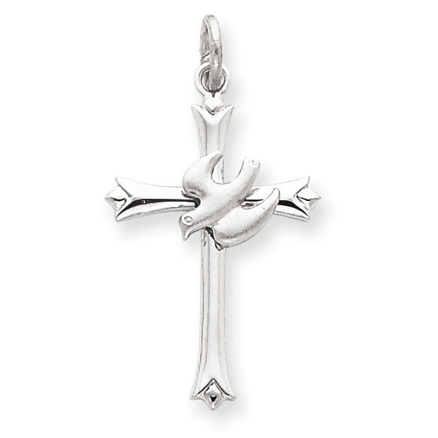 Holy Spirit Cross with Dove Charm Sterling Silver QC1916