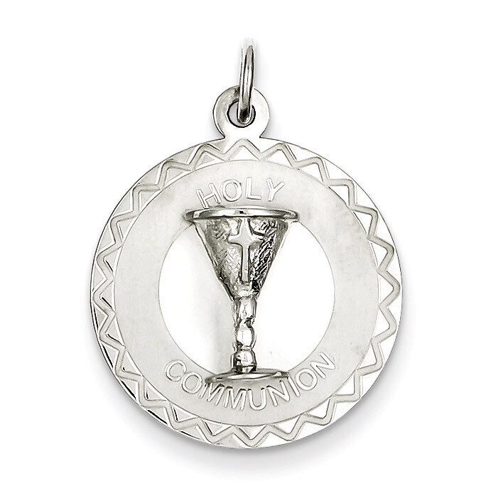 Holy Communion Disc Charm Sterling Silver QC2392