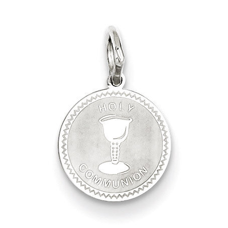 Holy Communion Disc Charm Sterling Silver QC2397, MPN: QC2397, 191101181238