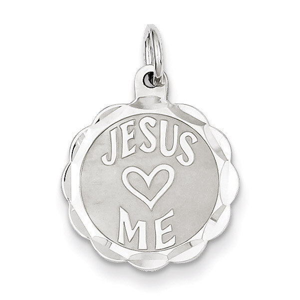 Jesus Loves Me Disc Charm Sterling Silver QC2412