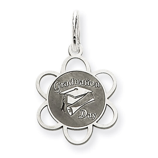 Graduation Day Disc Charm Sterling Silver QC2416