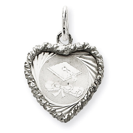 Graduation Cap &amp; Diploma Disc Charm Sterling Silver QC2425, MPN: QC2425, 883957548302