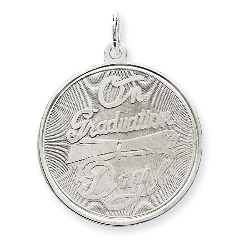 On Graduation Day Disc Charm Sterling Silver QC2440