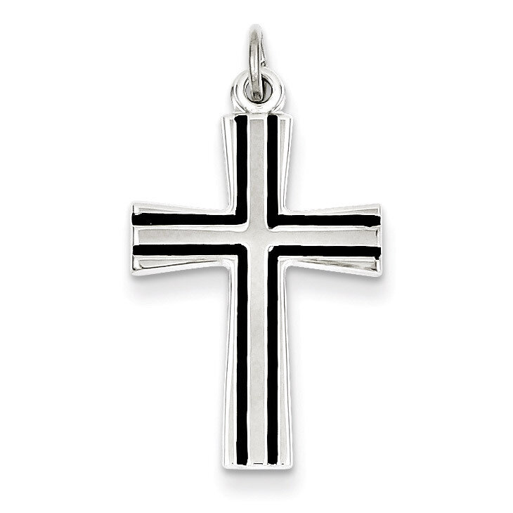 Enameled Latin Cross Charm Sterling Silver QC3237, MPN: QC3237, 886774107387