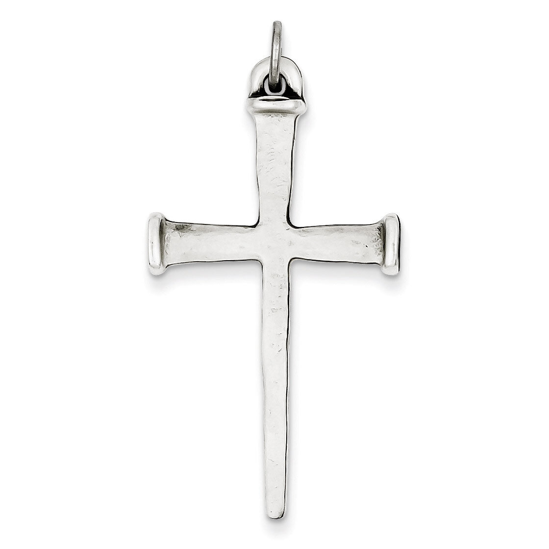 Nail Cross Pendant Sterling Silver Antiqued QC3266