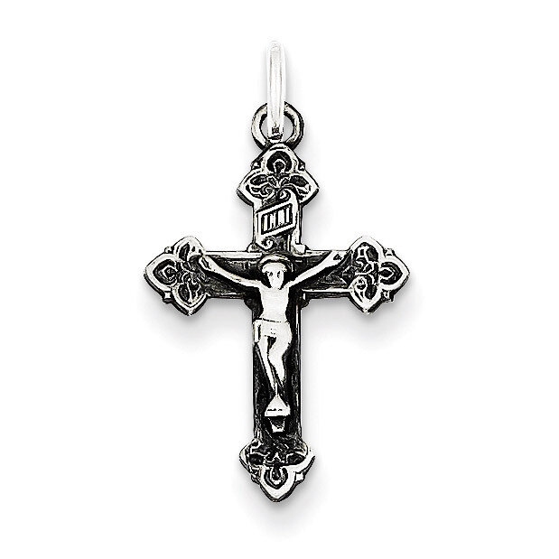 INRI Crucifix Pendant Sterling Silver Antiqued QC3408, MPN: QC3408, 883957539522