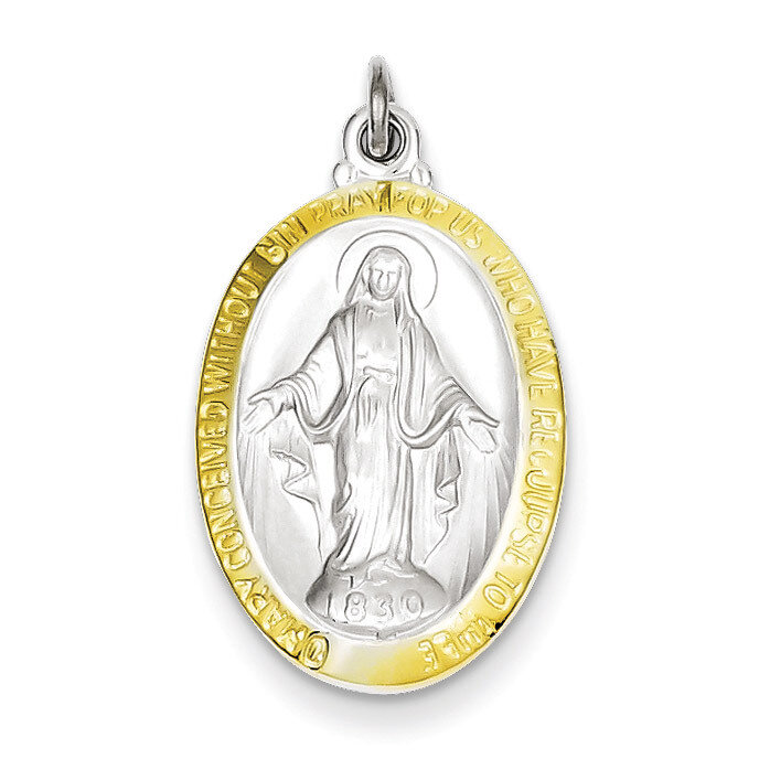 Miraculous Medal Sterling Silver QC3488