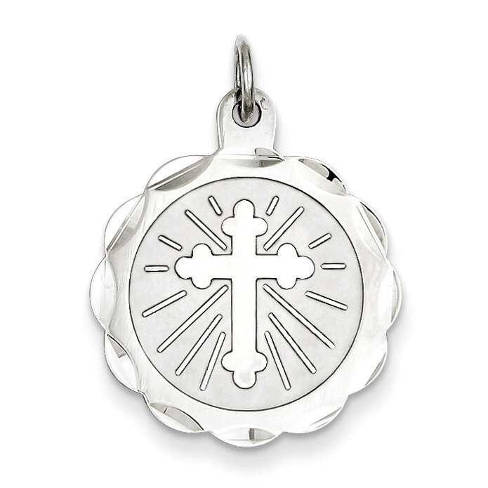 Cross Disc Charm Sterling Silver QC380, MPN: QC380, 886774108858