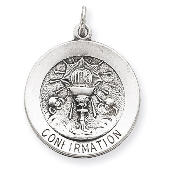 Confirmation Medal Charm Sterling Silver QC467