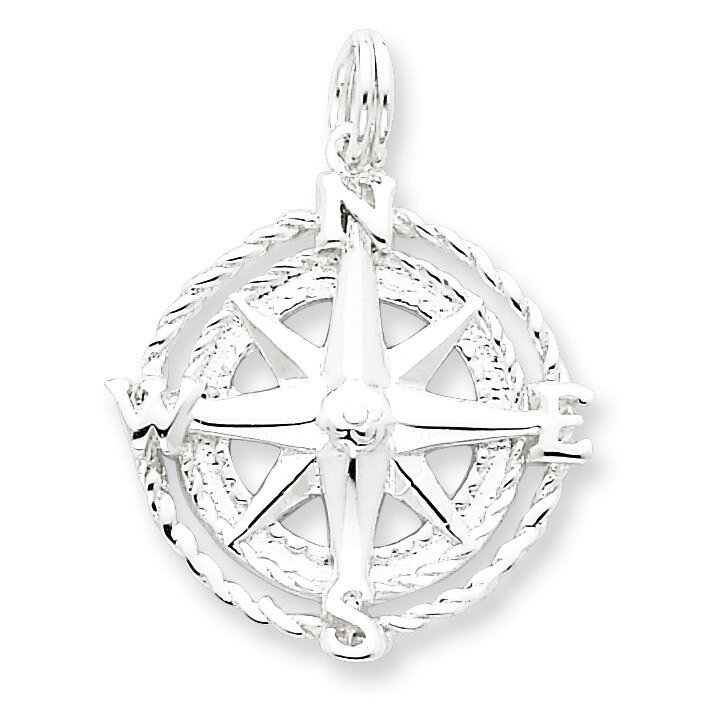 Compass Charm Sterling Silver QC4964, MPN: QC4964, 723252417951