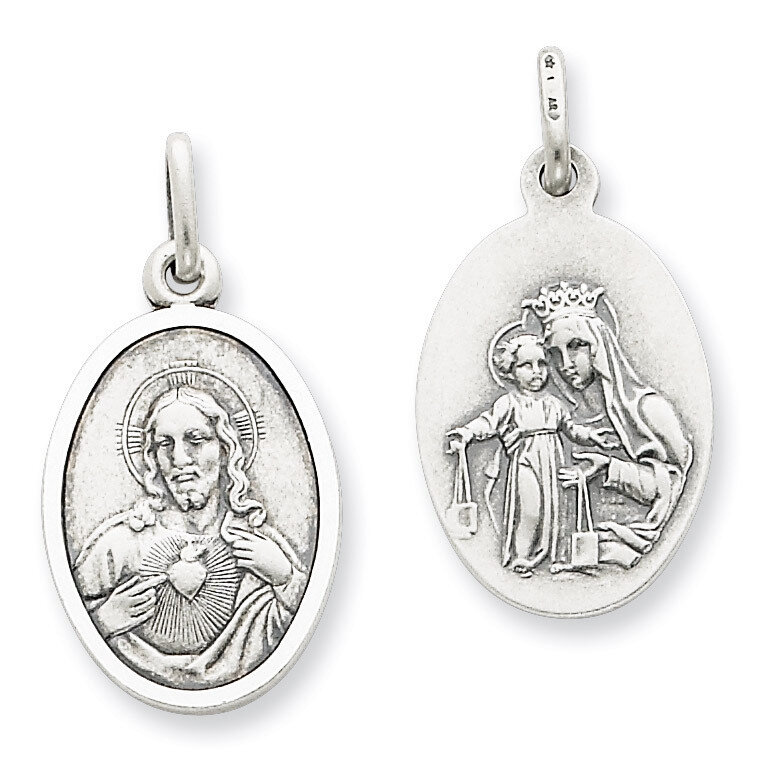 Sacred Heart of Jesus Medal Sterling Silver QC5483
