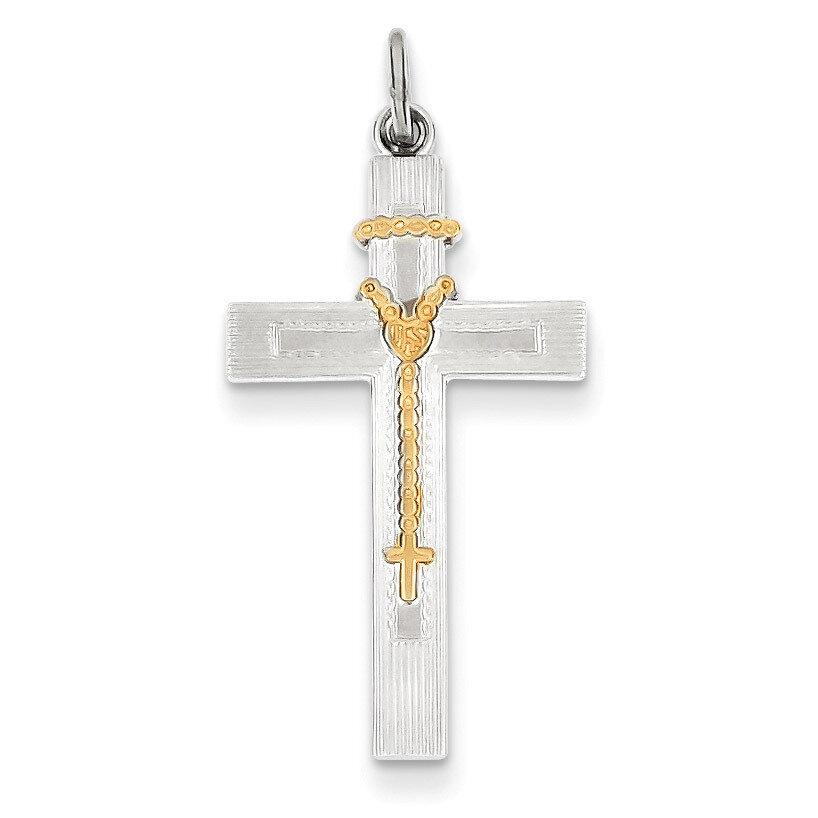 Vermeil Rosary Cross Pendant Sterling Silver QC5833, MPN: QC5833, 886774111612