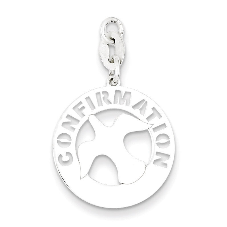 Confirmation Dove Charm Sterling Silver Polished QC7390