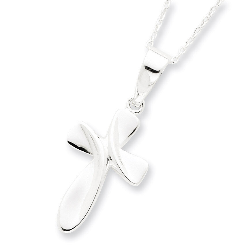 Cross Necklace Sterling Silver QG2621-18, MPN: QG2621-18, 723252545470