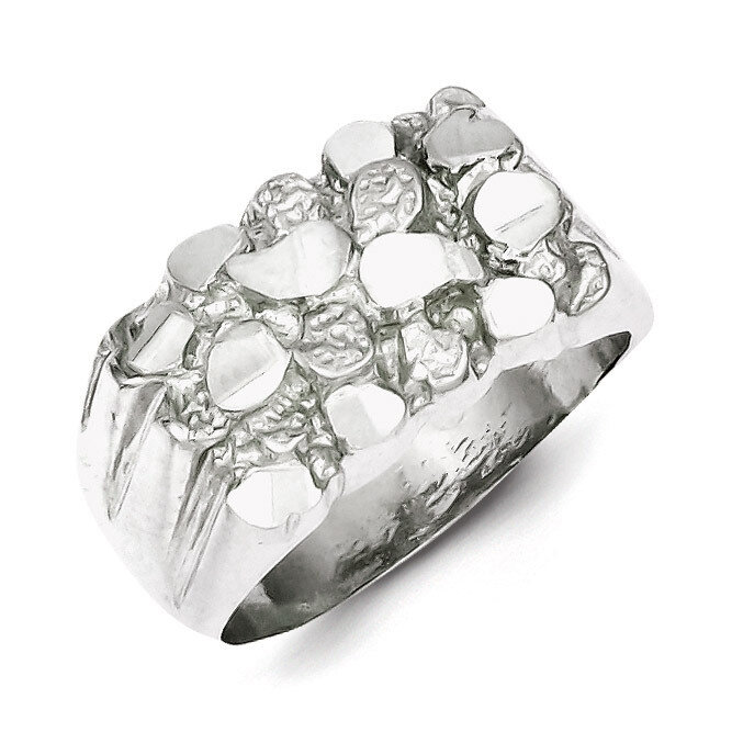 Men&#39;s Nugget Ring Sterling Silver QR122-10, MPN: QR122-10, 883957179049