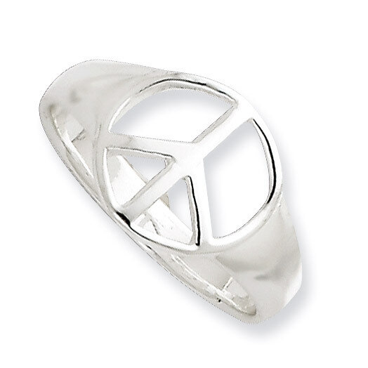 Peace Sign Ring Sterling Silver QR2653-6, MPN: QR2653-6, 883957566122