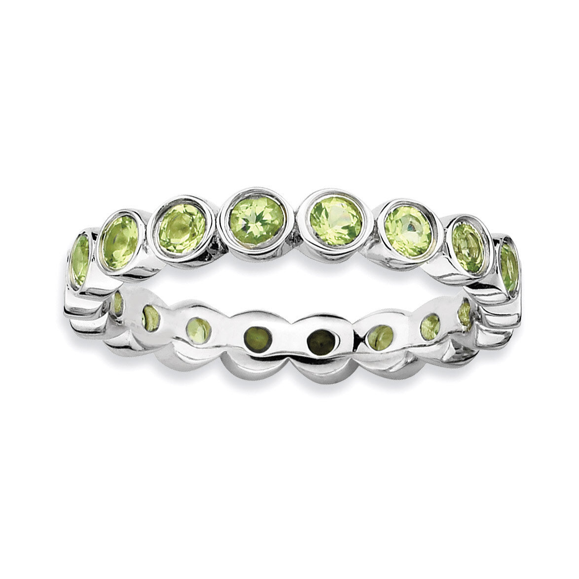 Peridot Ring Sterling Silver QSK393-10, MPN: QSK393-10, 886774001630