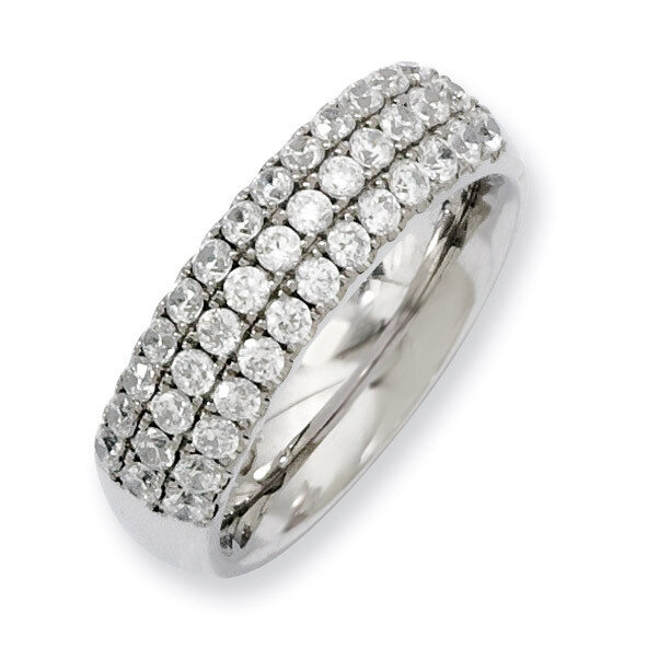 Multi-row Synthetic Diamond Ring Titanium TB374-6, MPN: TB374-6, 191101371950