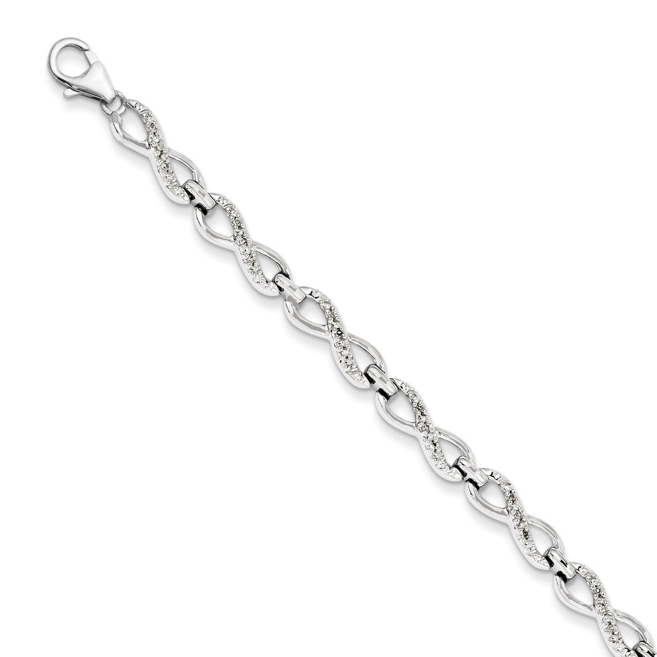 Bracelet Sterling Silver with Diamonds QDX1140