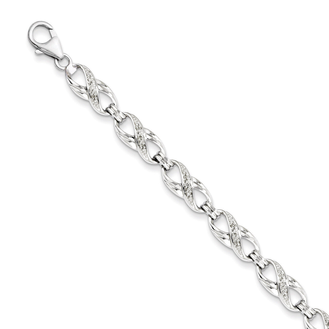 Bracelet Sterling Silver with Diamonds QDX1143