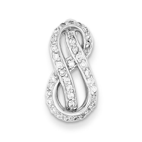 Cubic Zirconia Slide Sterling Silver Rhodium-plated QP2660