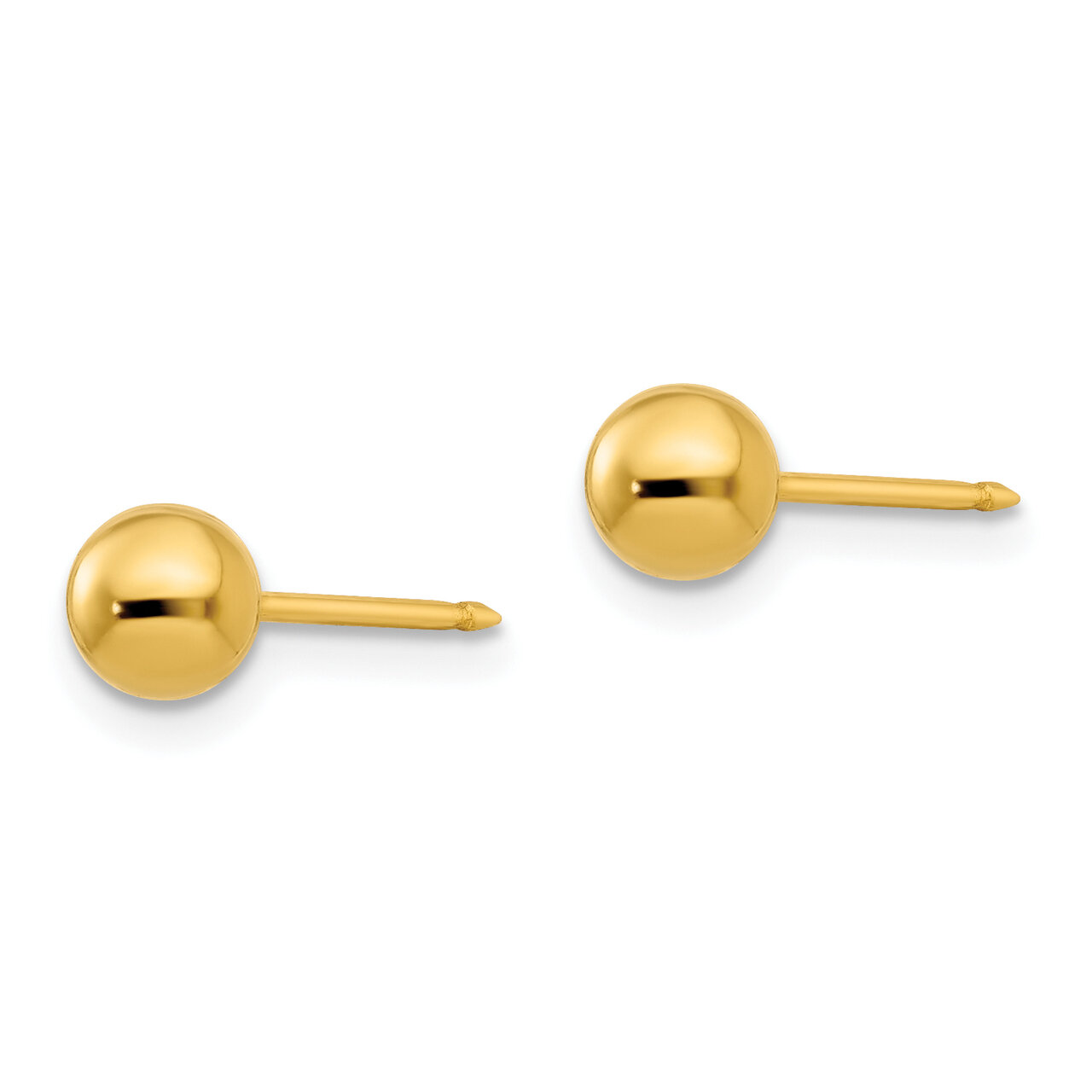 5mm Ball Earrings 14k Gold 3E