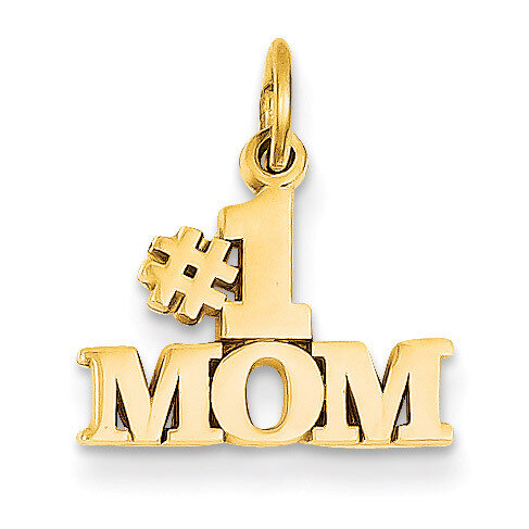 #1 Mom Charm 14k Gold C361