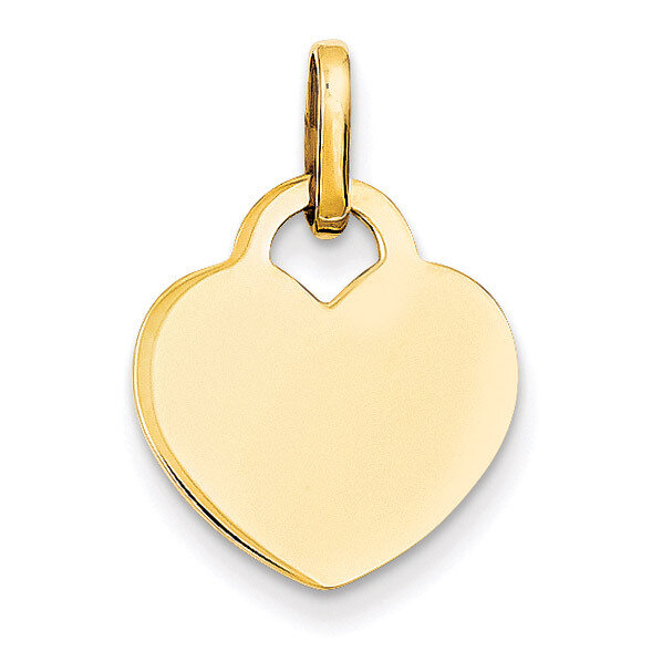 Polished Heart Charm 14k Gold D591