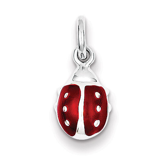 Enameled Red Ladybug Sterling Silver QC4057, MPN: QC4057, 883957478999