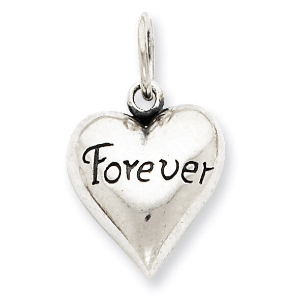 Antiqued Forever Heart Pendant Sterling Silver QC5965, MPN: QC5965, 883957913735