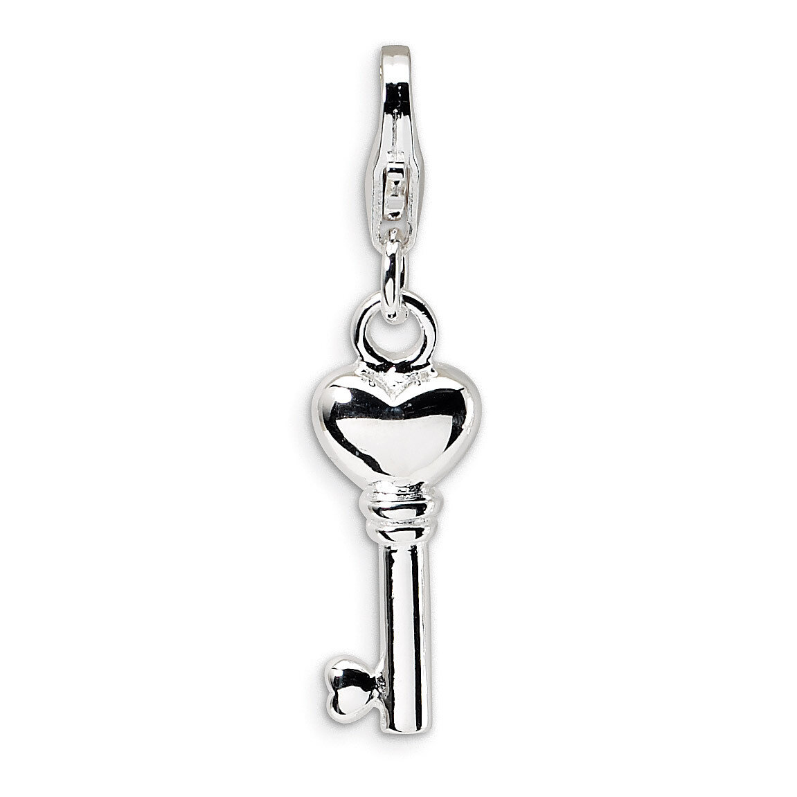 3-D Key with Lobster Clasp Charm Sterling Silver QCC129, MPN: QCC129, 883957330860
