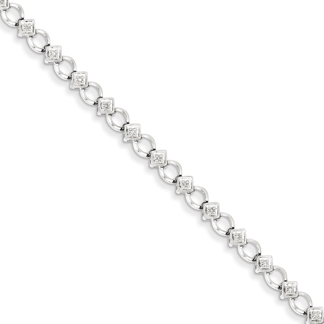 Diamond Bracelet Sterling Silver QDX1078