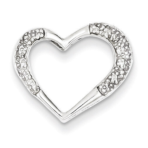 Diamond Heart Pendant Sterling Silver QDX262, MPN: QDX262, 883957145679