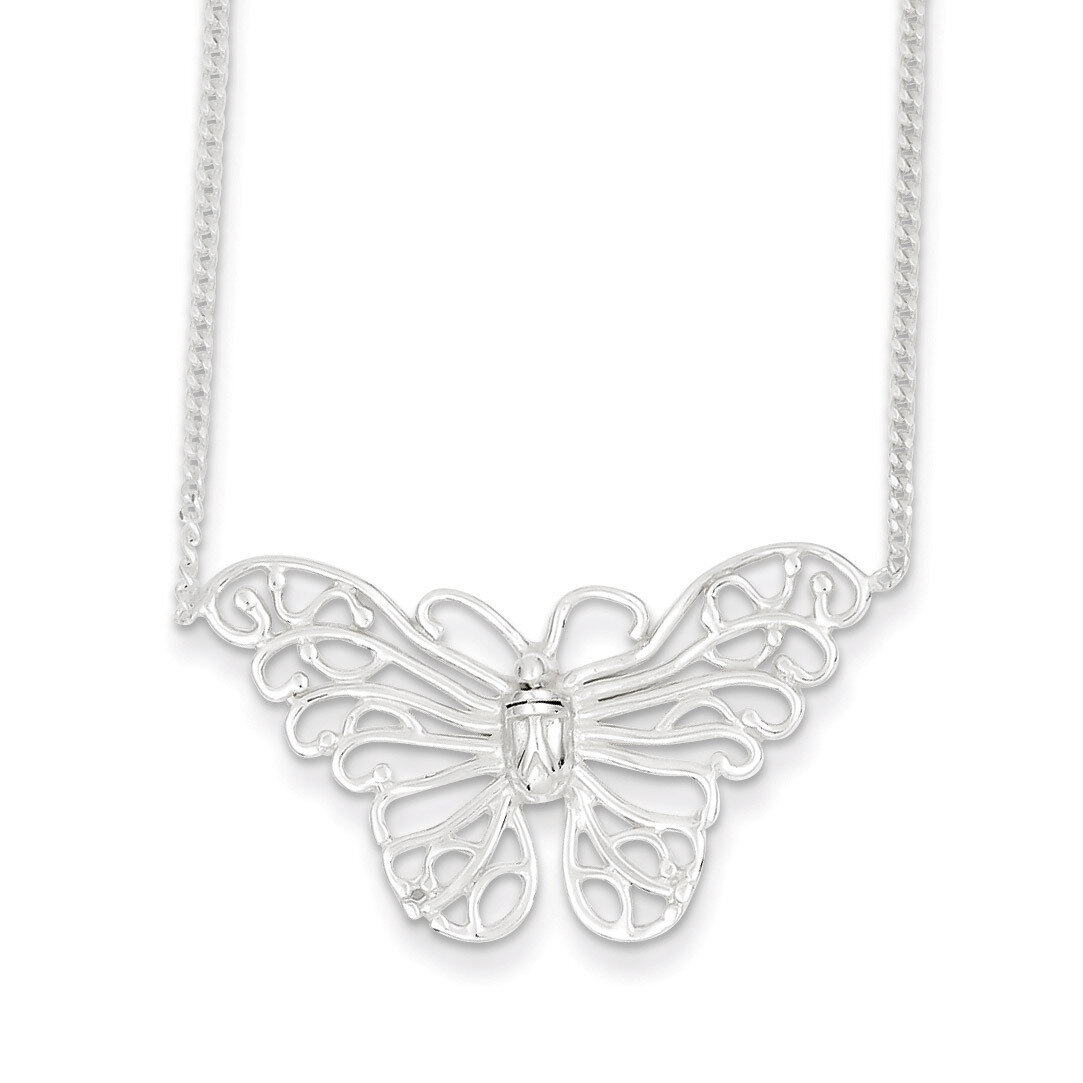 Butterfly Necklace Sterling Silver QG2586-18